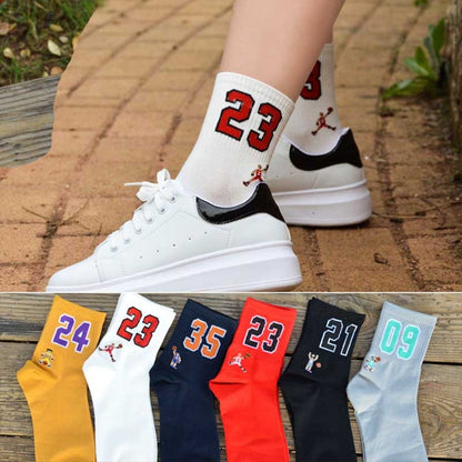 High Quality Fashion Men&#39;s Breathable Basketball Socks Elite Thick Sports Socks Unisex Harajukumen&#39;s happy Funny Embroider socks