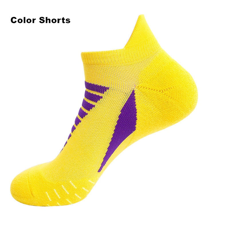 Professional Running Socks Cotton Thick Terry Socks Summer Basketball Tennis Men Sports Socks Shock Absorption Moisture Wicking