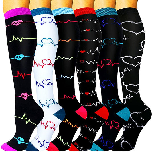 Compression Socks Varicose Veins Men Women Sports Running Socks Knee High 20-30mmgh Travel Nurses Compression Stocking