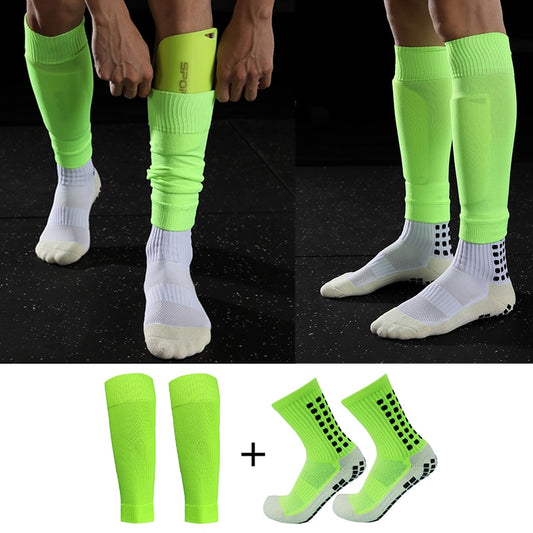 Men&#39;s Leg Guards Basketball Football Sports Socks Adult Youth Shin Guards Calf Socks Leg Cover Calcetines Hombre New
