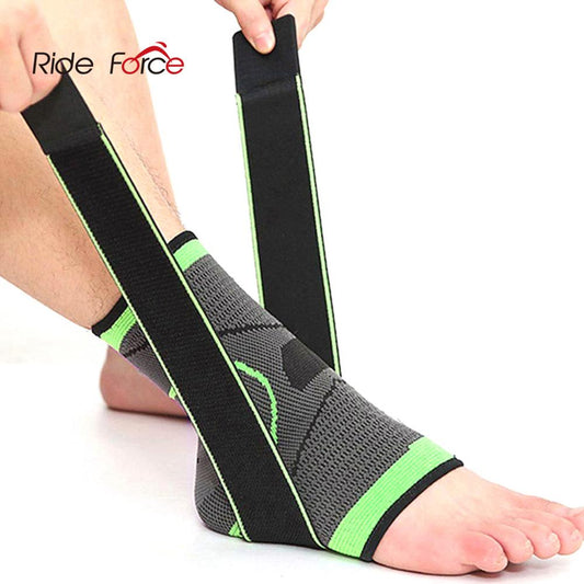 1 PC Pressurization Sports Ankle Brace Support 3D Weave Adjustable Elastic Bandage Foot Strap Protective Gear Gym Fitness