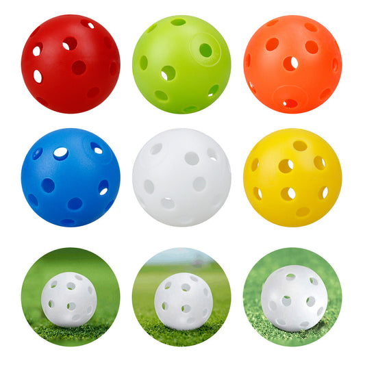 CRESTGOLF 12/50pcs Per Pack Size 40mm Plastic Airflow Golf Balls Pickleballs Balle De Golf Pelotas Colorful Golf Ballen